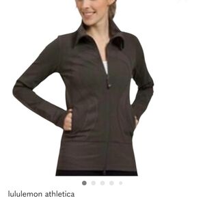 lululemon athletica Brown Slim Zip-Front Bomber Jacket